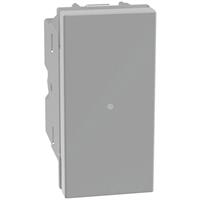 MATIXGO - PULSANTE 1P NO 10A ASSIALE GRIGIO