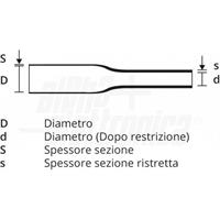 GUAINA TERMORESTRINGENTE 1,6MM NERO BOB 10M