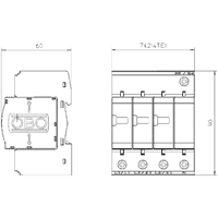 SCARICATORE V25-B+C 3P+NPE SPD T1+T2 280V