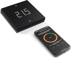 TERMOSTATO CONNESSO WIFI PARETE NERO