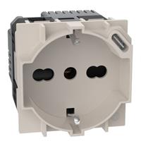 L.NOW - PRESA UNEL P40+USB TYPE C SABBIA