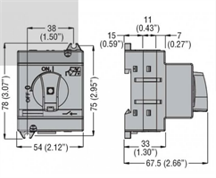 SEZIONATORE DC COM.DIR.DC21B,800V/25A,1000V/16A