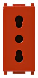 PRESA 2P+T 16A P17/11 ROSSO
