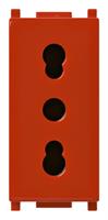 PRESA 2P+T 16A P17/11 ROSSO