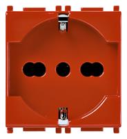PRESA 2P+T 16A UNIVERSALE ROSSO