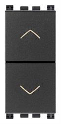 DUE PULSANTI INTERBLOCC.NO+NO 10A GRIGIO