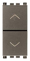 DUE PULSANTI INTERBLOCC. NO+NO 10A METAL