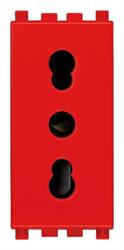 PRESA 2P+T 16A P17/11 ROSSO