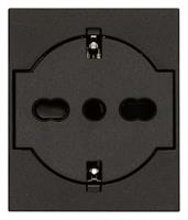 PRESA 2P+T P40 UNIVERSALE A FILO NERO