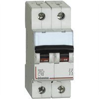 Interruttore  MAGNETOTERMICO 2P CURVA C 10A 4,5KA