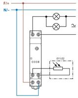 CREPUSCOLARE DIN 17.5MM 1NO 16A 100LUX
