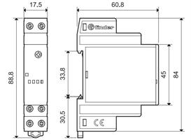 CREPUSCOLARE DIN 17.5MM 1NO 16A 100LUX
