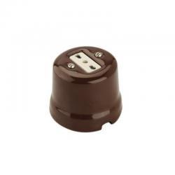 PRESA BIVALENTE 10/16A MARRONE