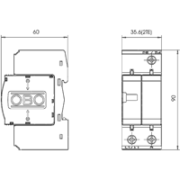 SCARICATORE V25-B+C 1P+NPE SPD T1+T2 280V