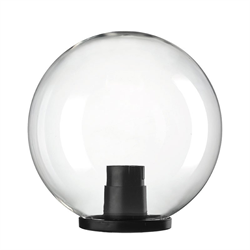 GLOBO D200 TRASPARENTE CON BASE PMMA