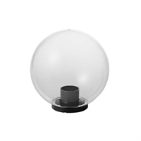 //GLOBO D250 TRASPARENTE CON BASE PMMA
